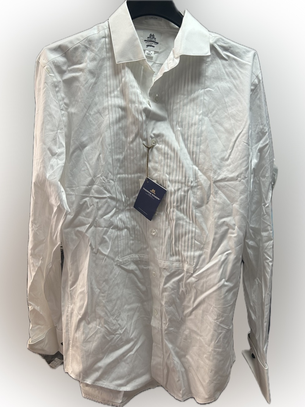 Ludlow Thomas Mason Men's White Dress Shirt
